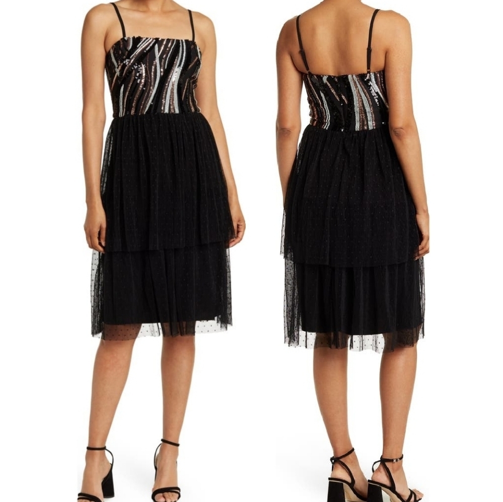 Dress the Population Black Sequin Dress